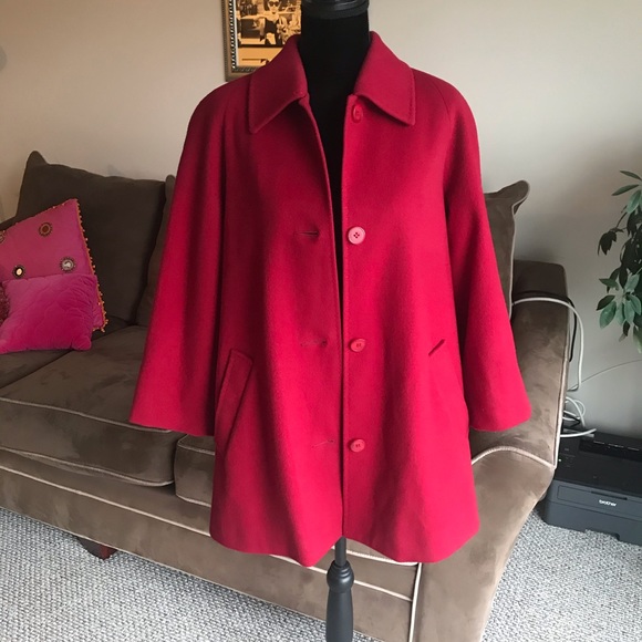 Pendleton Jackets & Blazers - Pendleton Dark Red Wool Coat 100% Wool Sz10